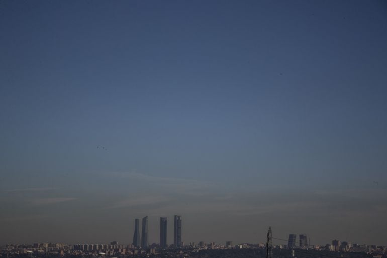  Vista de la contaminación sobre la ciudad de Madrid