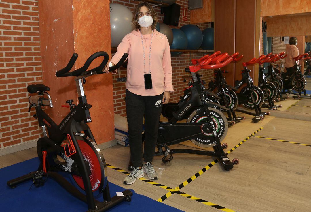Aurora Miguel en su gimnasio