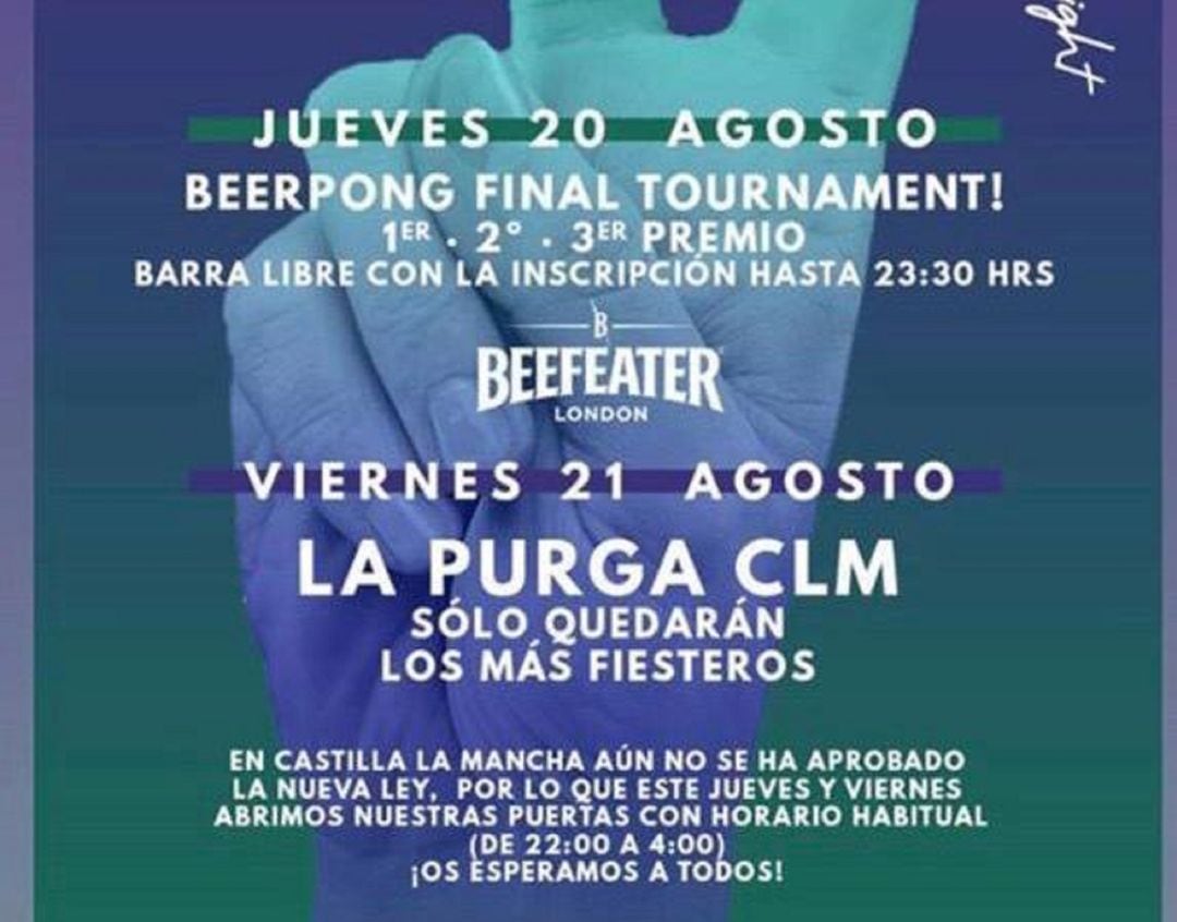 Cartel publicitario de la fiesta