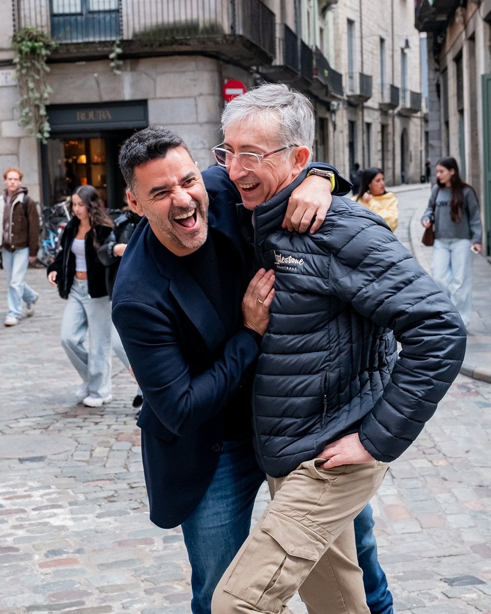 Míchel i Moncho, compartint conversa / Girona FC