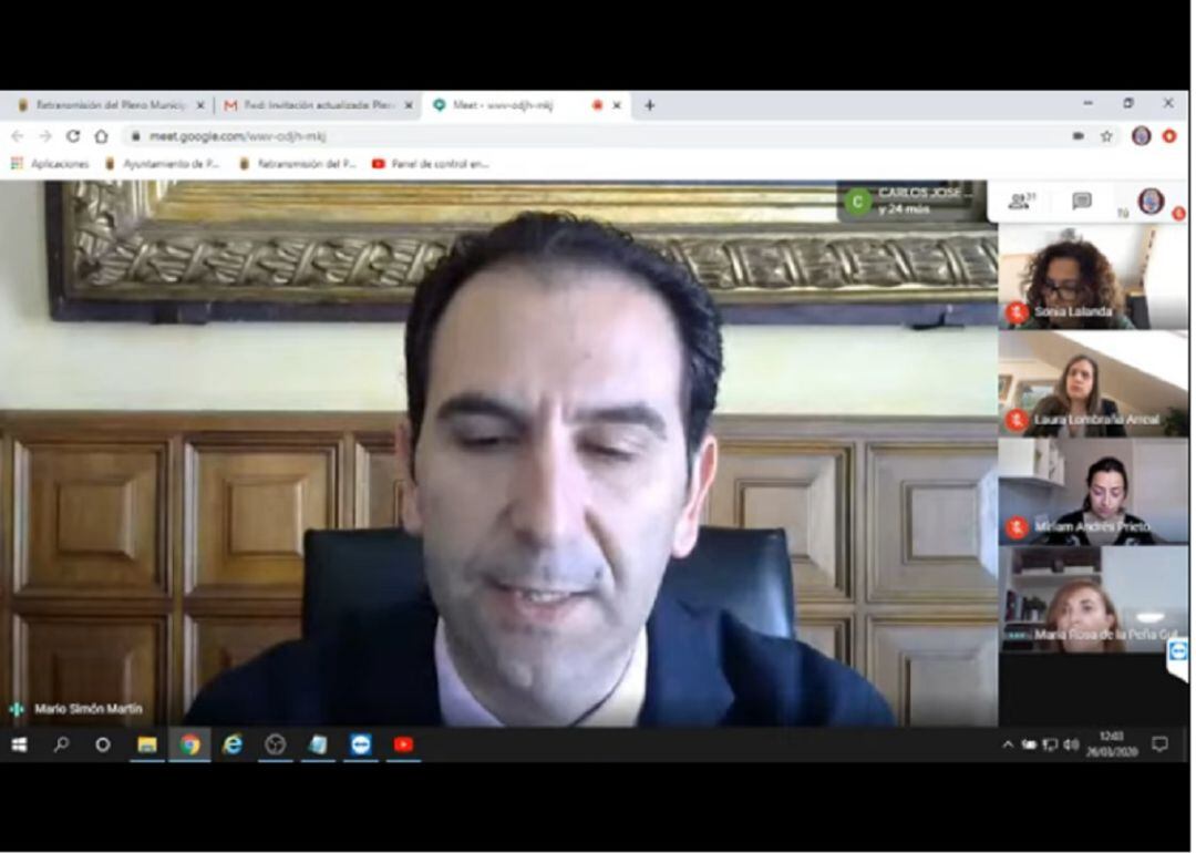 Unanimidad en el primer Pleno telemático del Ayuntamiento de Palencia durante el estado de alerta