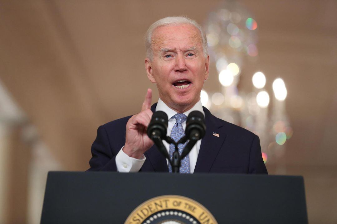 El presidente de EEUU, Joe Biden, durante su comparecencia de este martes