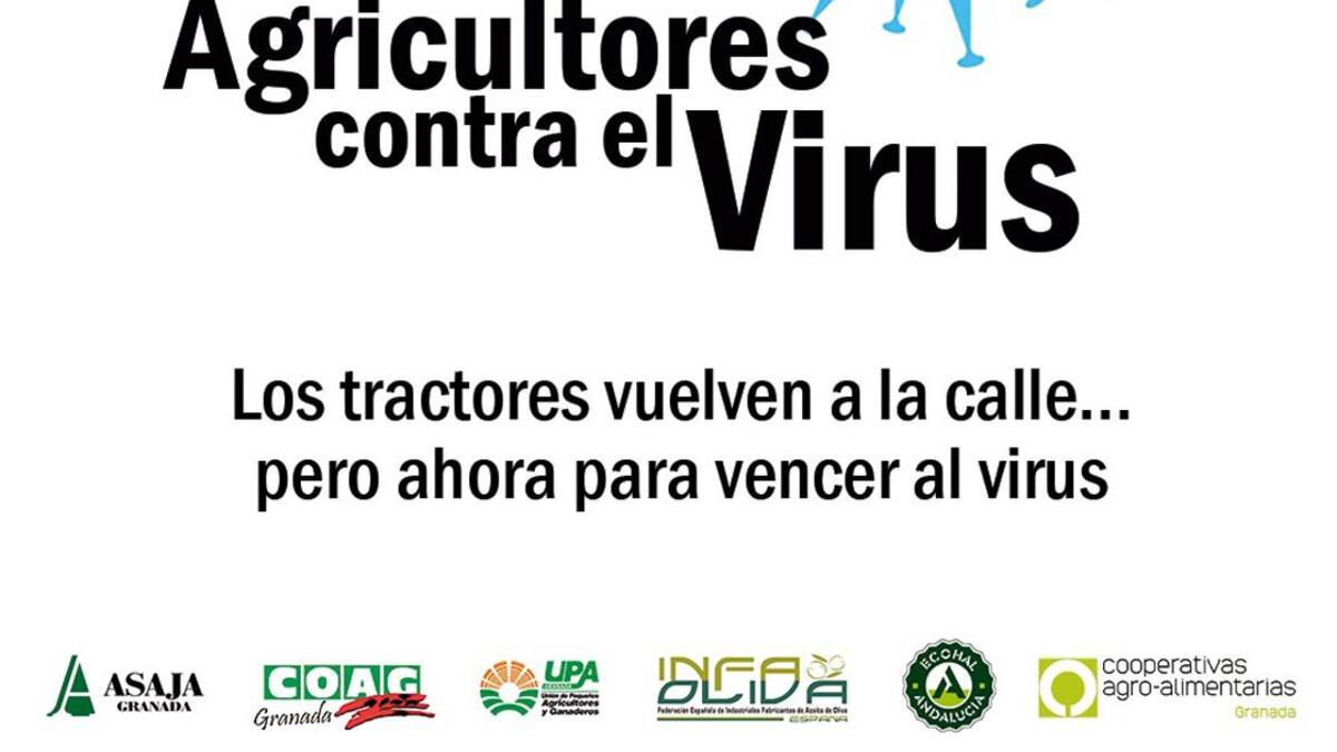 Los tractores de toda Granada se ofrecen para ayudar en la desinfección de espacios públicos