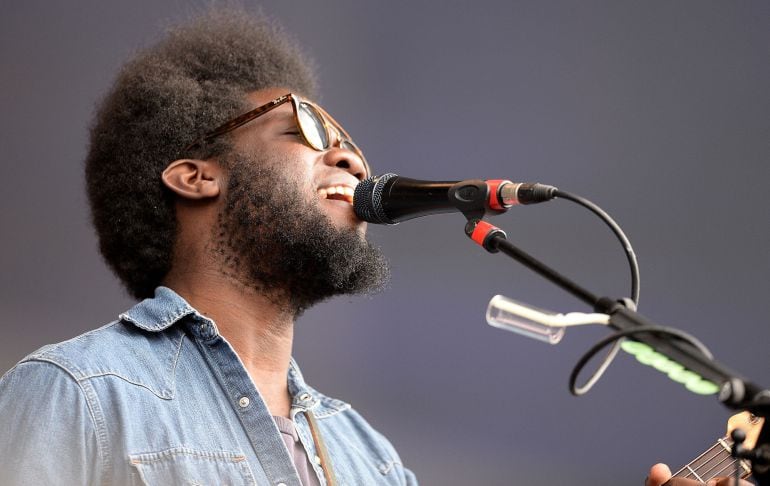 Michael Kiwanuka durante su actuación en el British Summer Time Festival in Hyde Park 