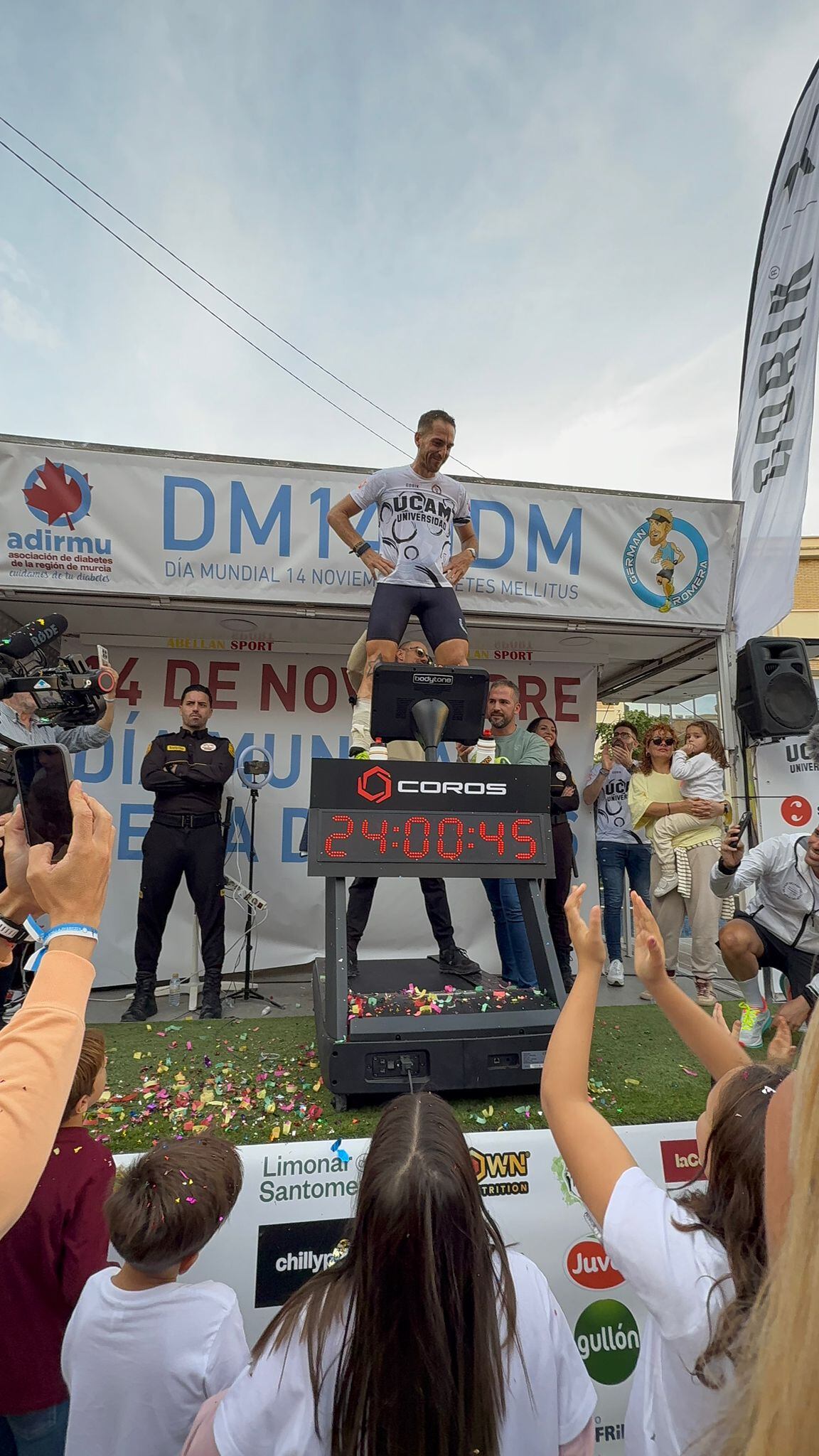 El atleta murciano Germán Romera ha completado con éxito el desafío “Yo sudo por la diabetes 24 horas”