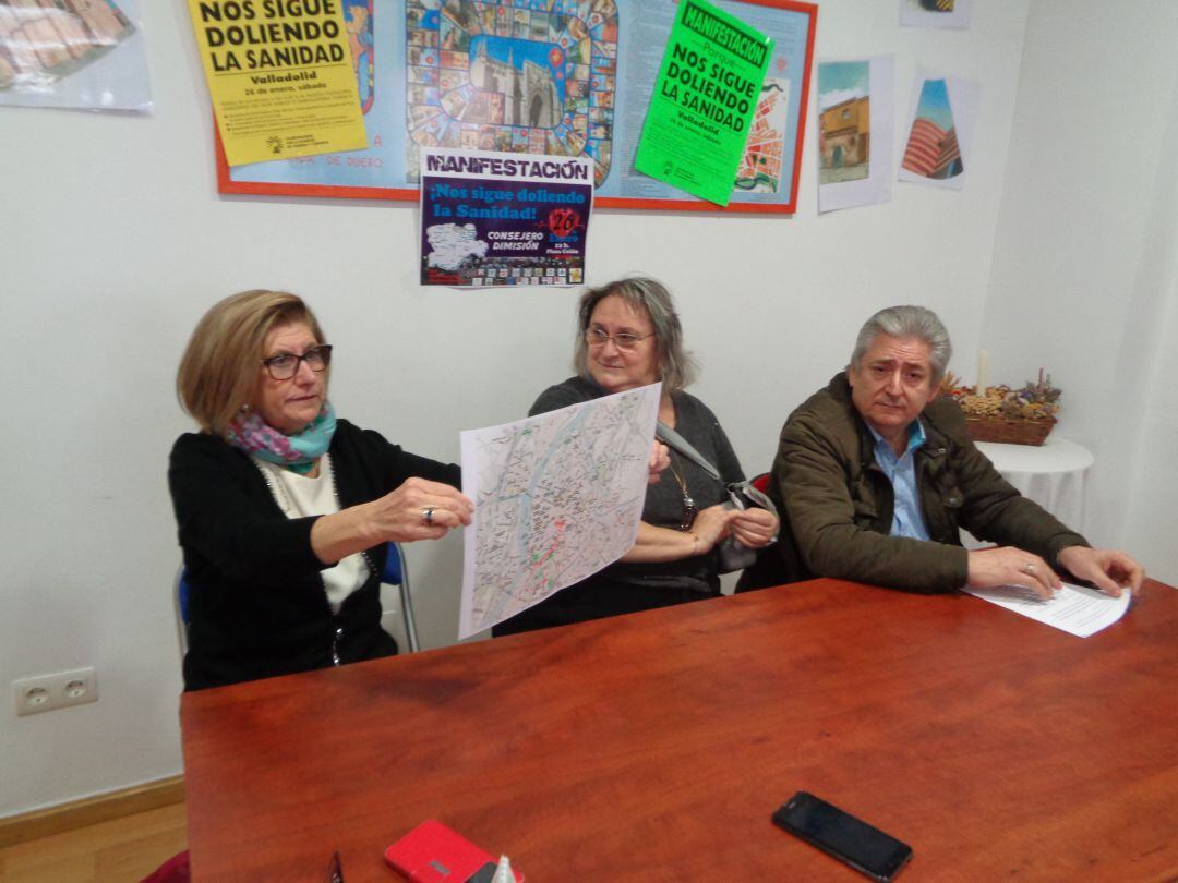 Miembros de la Coordinadora por la Sanidad en una imagen de archivo de principios de 2019