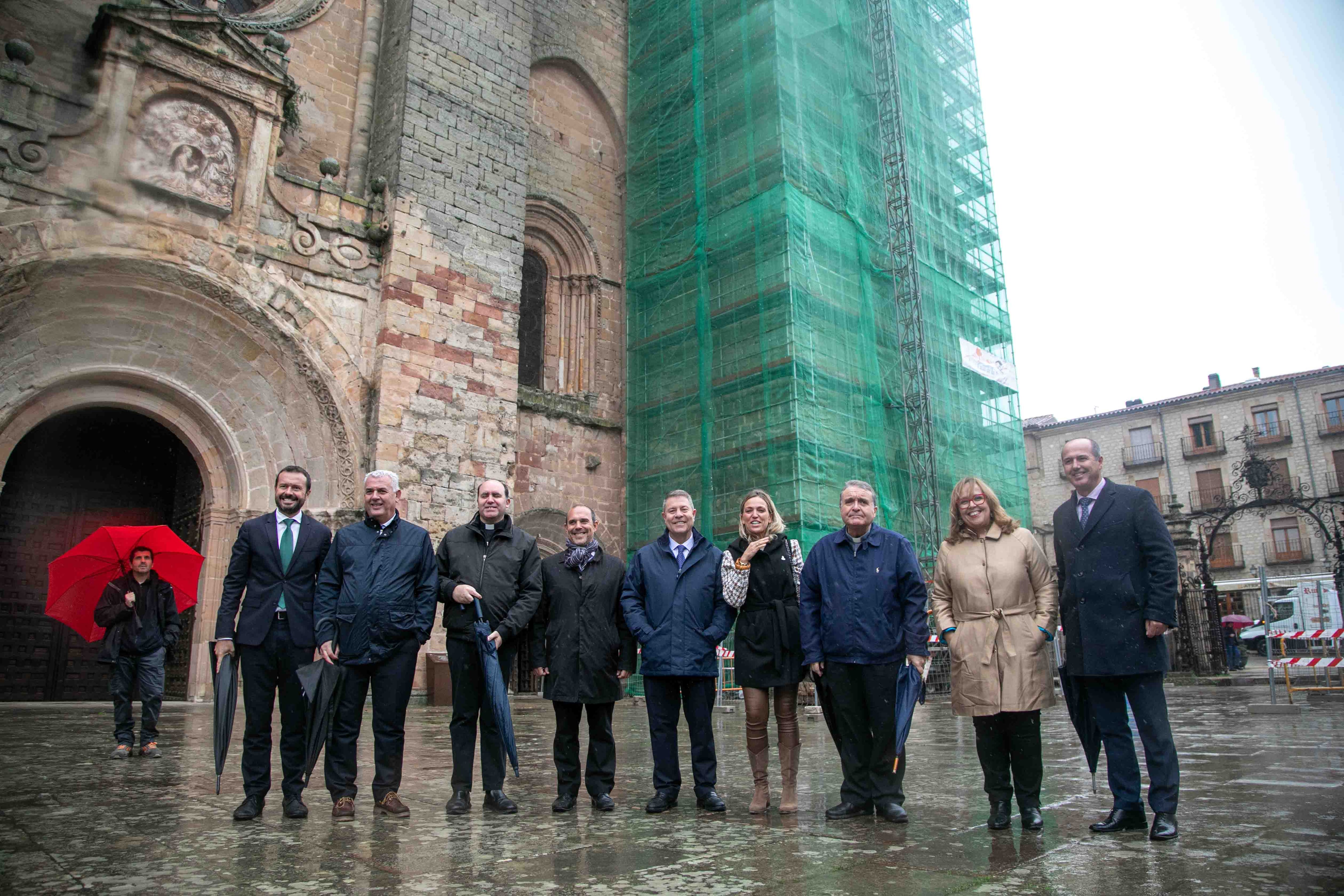 Visita a las obras de la torre de la catedral de Sigüenza