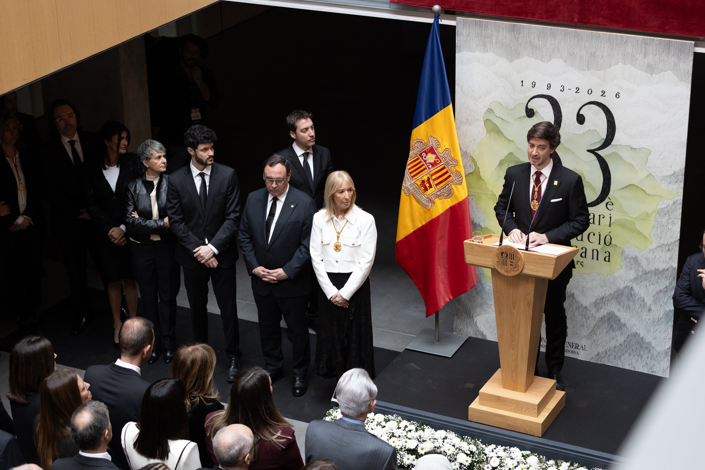 El síndic general, Carles Ensenyat, va pronunciar el tradicional discurs pel dia de la Constitució