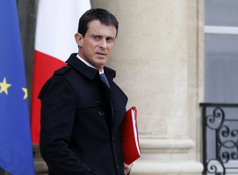 Manuel Valls, primer ministro, en el Palacio del Elíseo