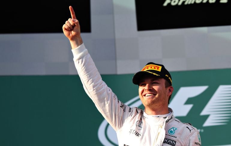 Nico Rosberg celebra la victoria. 