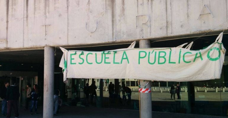 Una de las movilizaciones por la escuela pública en Tres Cantos