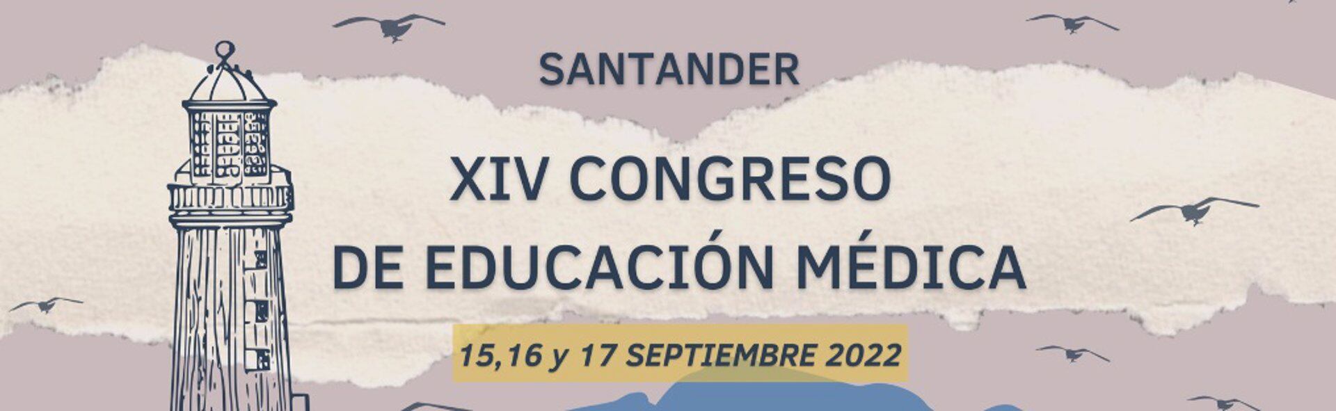 Cartel del XIV Congreso de Educación Médica que se celebra esta semana en Santander