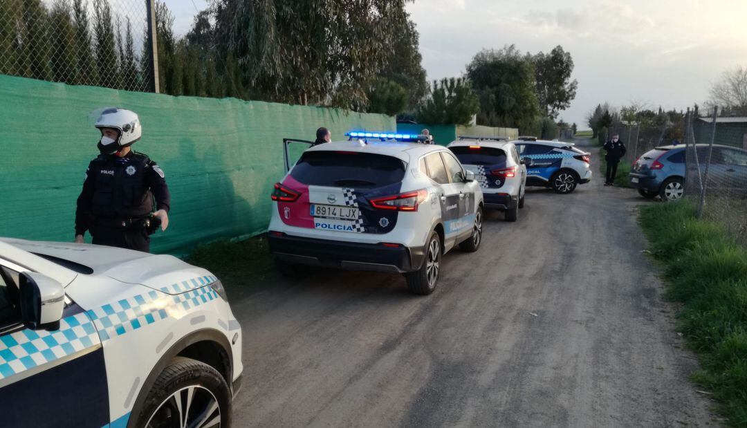 Imagen donde ha tenido lugar la intervención de los agentes en un anejo de la capital