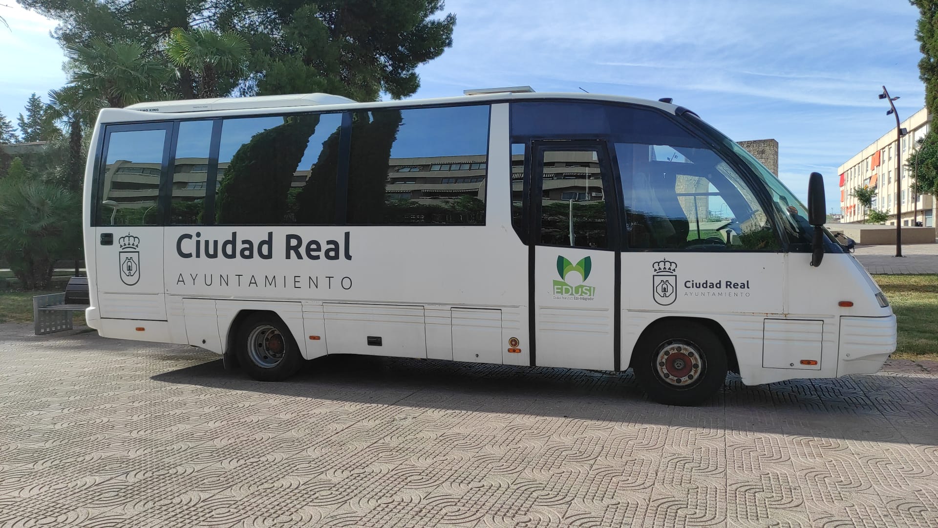 Autobús del Ayuntamiento de Ciudad Real donde hemos realizado nuestra programación especial