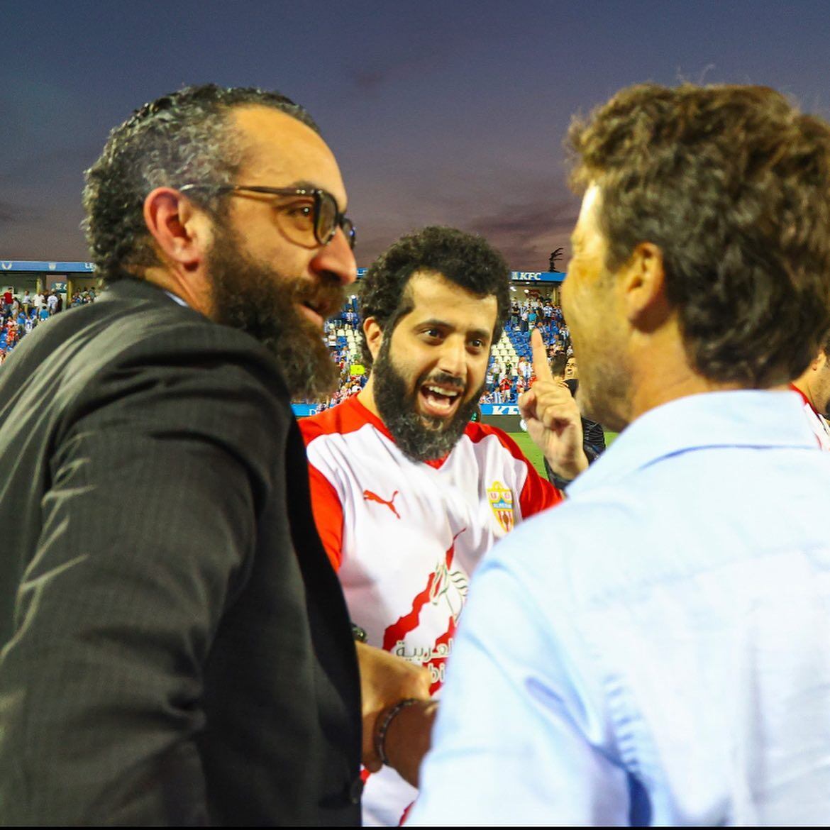 El Assy, Turki y Rubi después de conseguir el ascenso en Leganés.