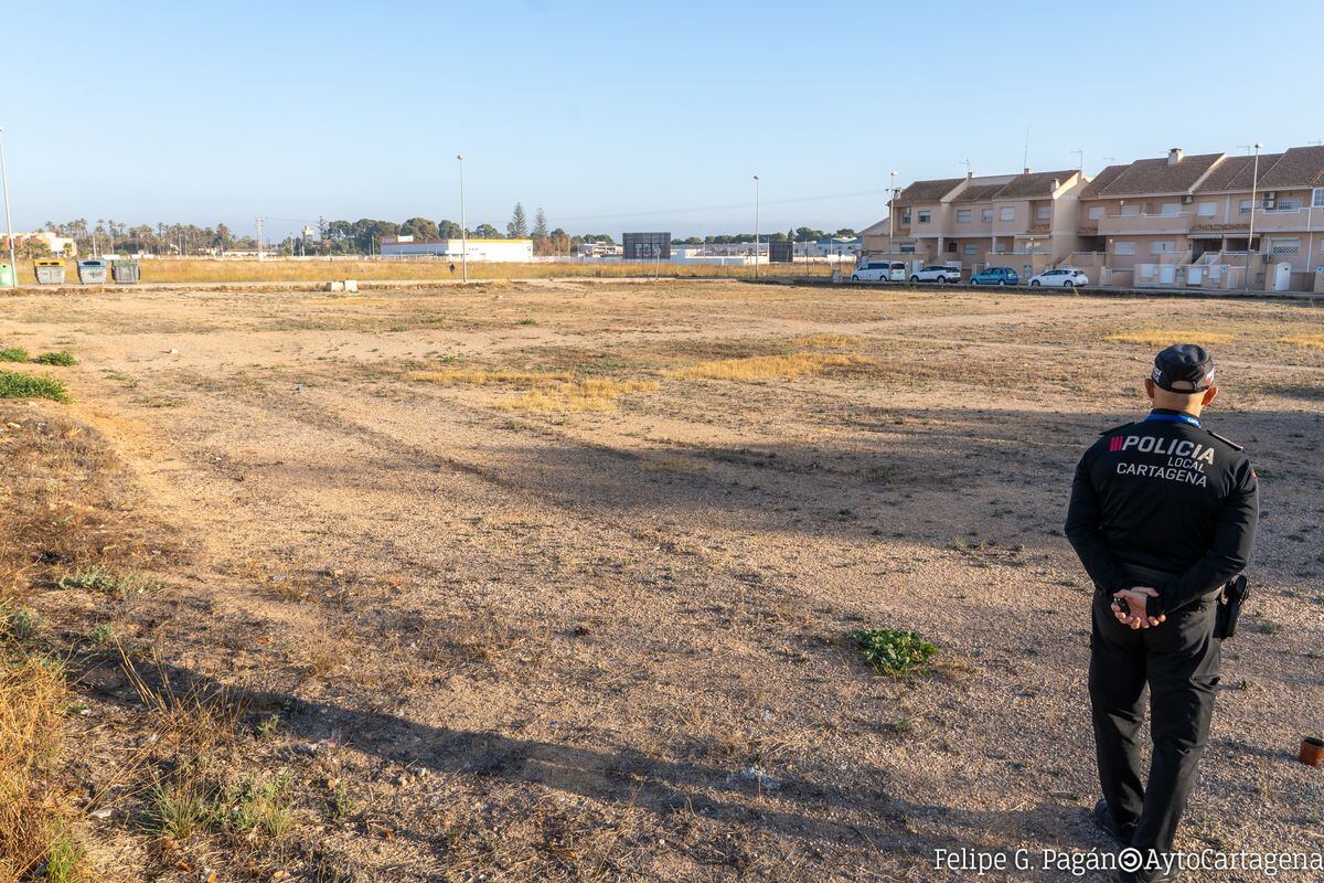 Terrenos en los que se construirá el nuevo Cuartel de la Policía Local de Los Dolores