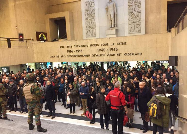 Fuertes medidas de seguridad en la estación central de Bruselas