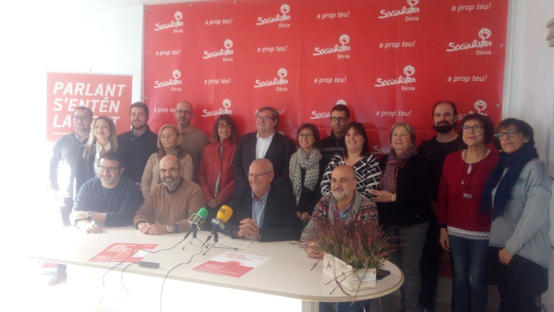 Parte del comité electoral del PSPV-PSOE de Dénia.