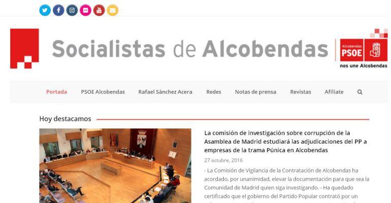 Web del PSOE Alcobendas