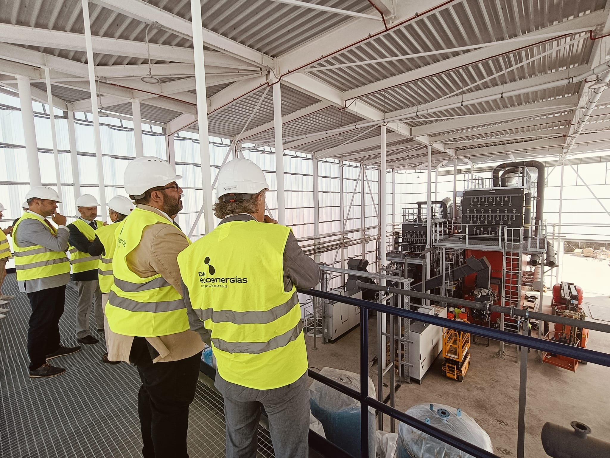 Visita obras Central Biomasa red de calor Ávila