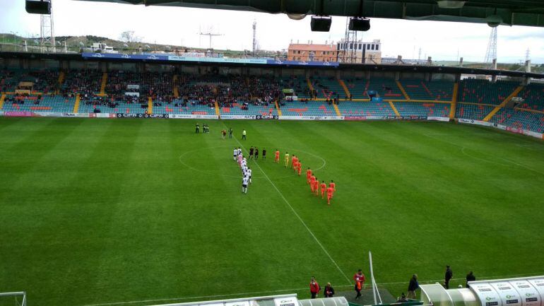 Imagen de la previa del partido. 