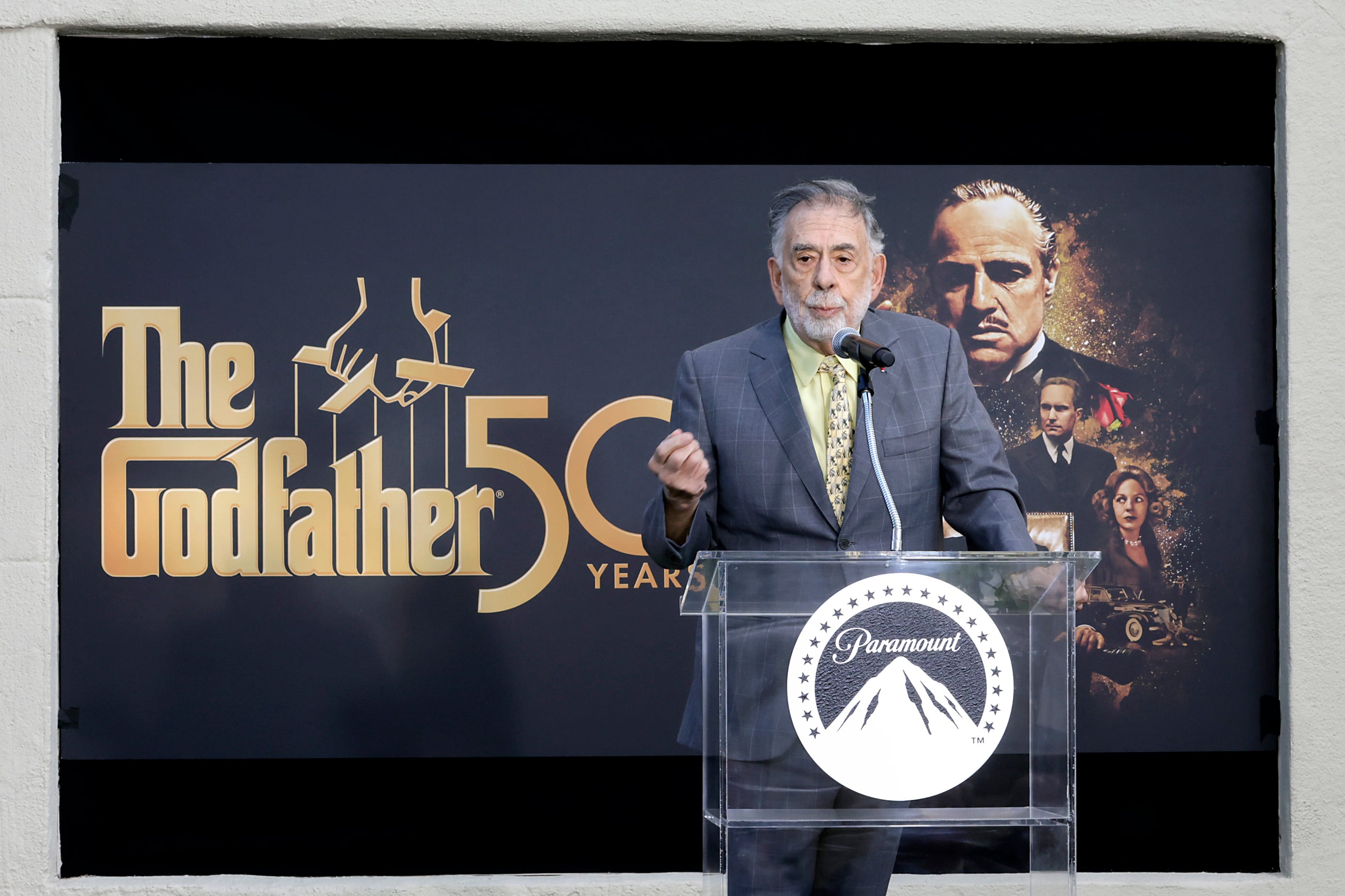 Francis Ford Coppola en la presentación del 50 aniversario de El padrino en Los Ángeles. (Photo by Frazer Harrison/Getty Images for Paramount Pictures)