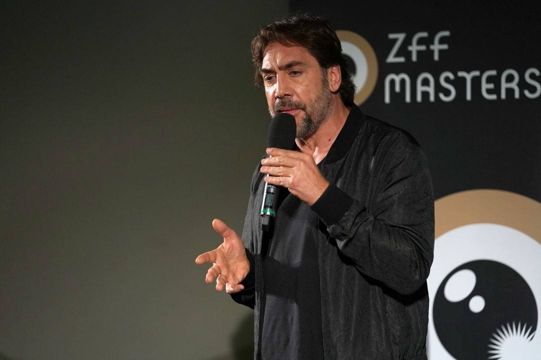 Javier Bardem, durante un acto