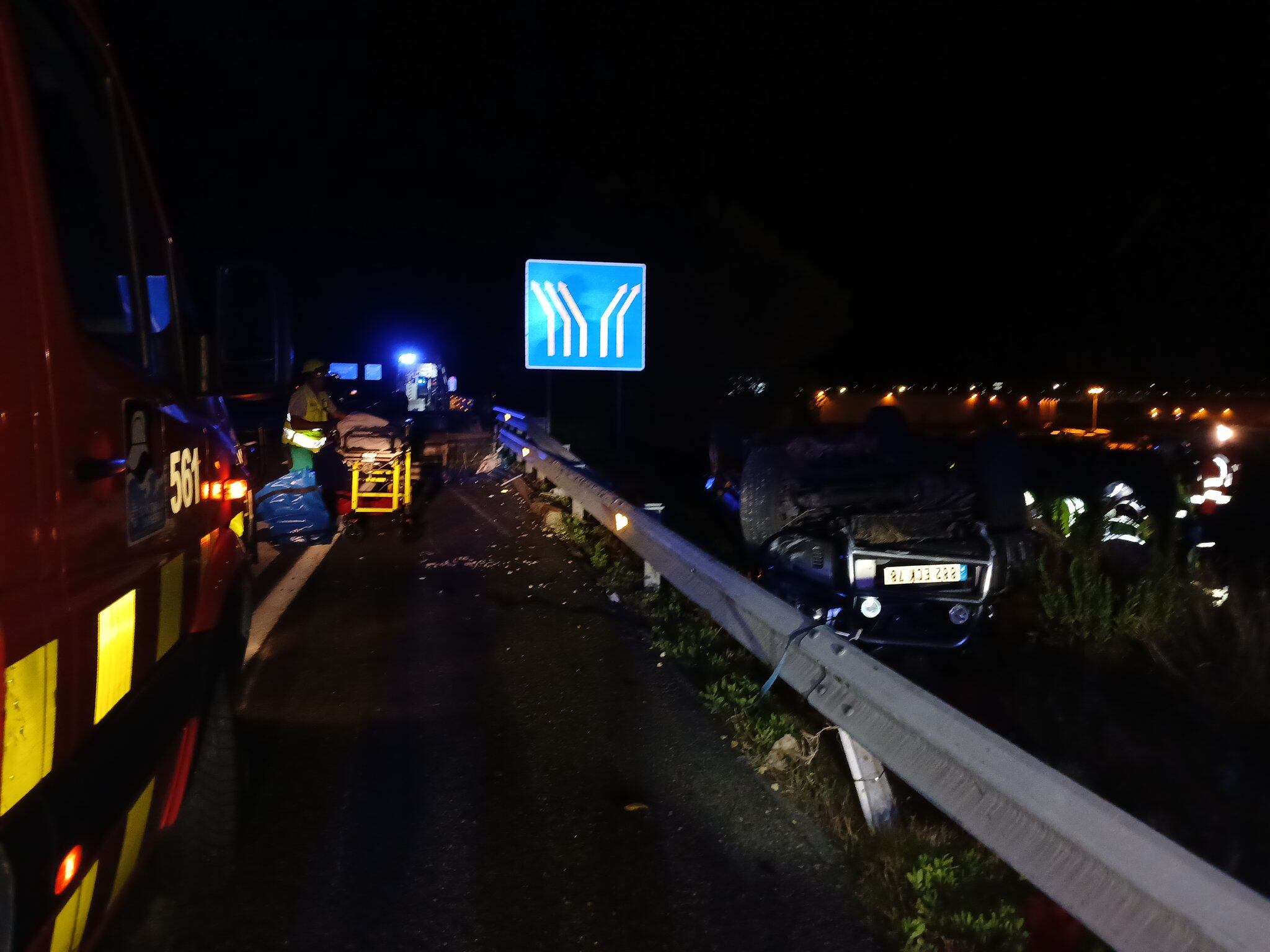 Accidente en la AP-1 a la altura de Ribera Baja