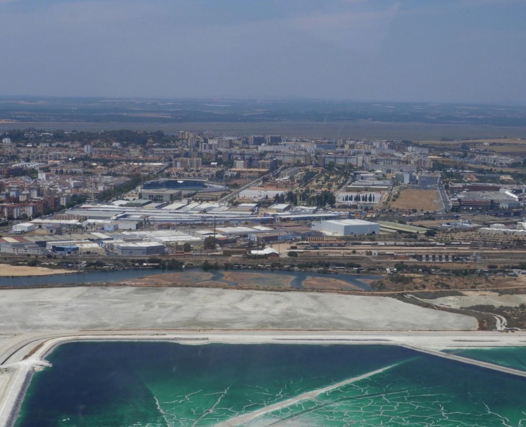 Panorámica de las Balsas de Fosfoyesos (Huelva)