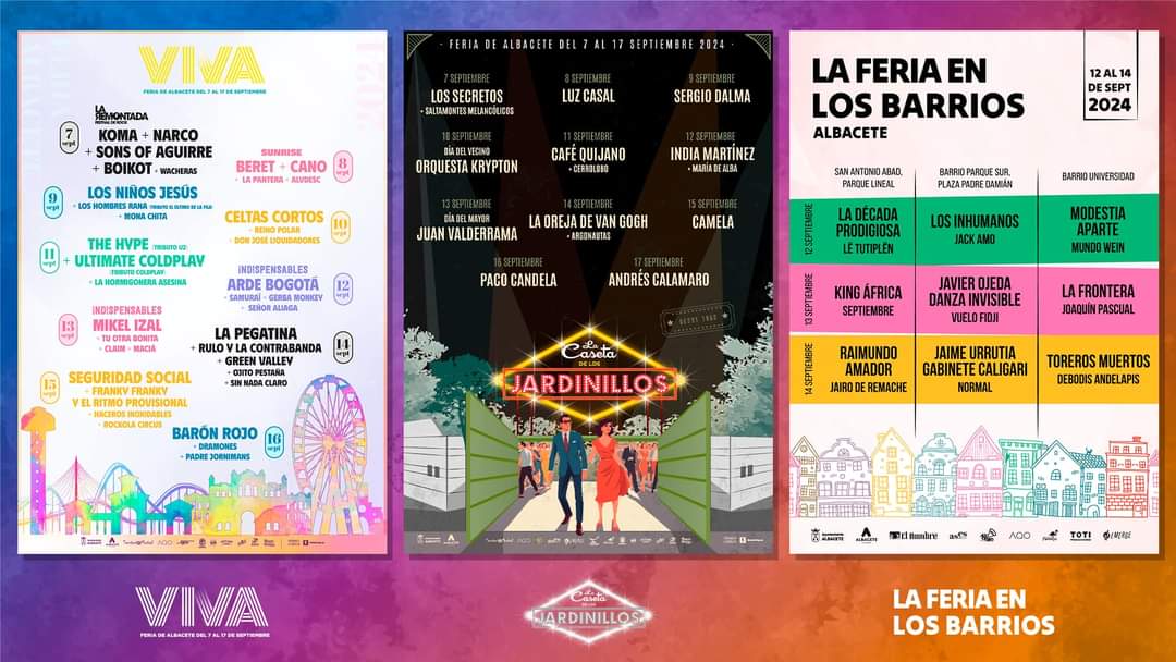 Programación de los conciertos en Albacete