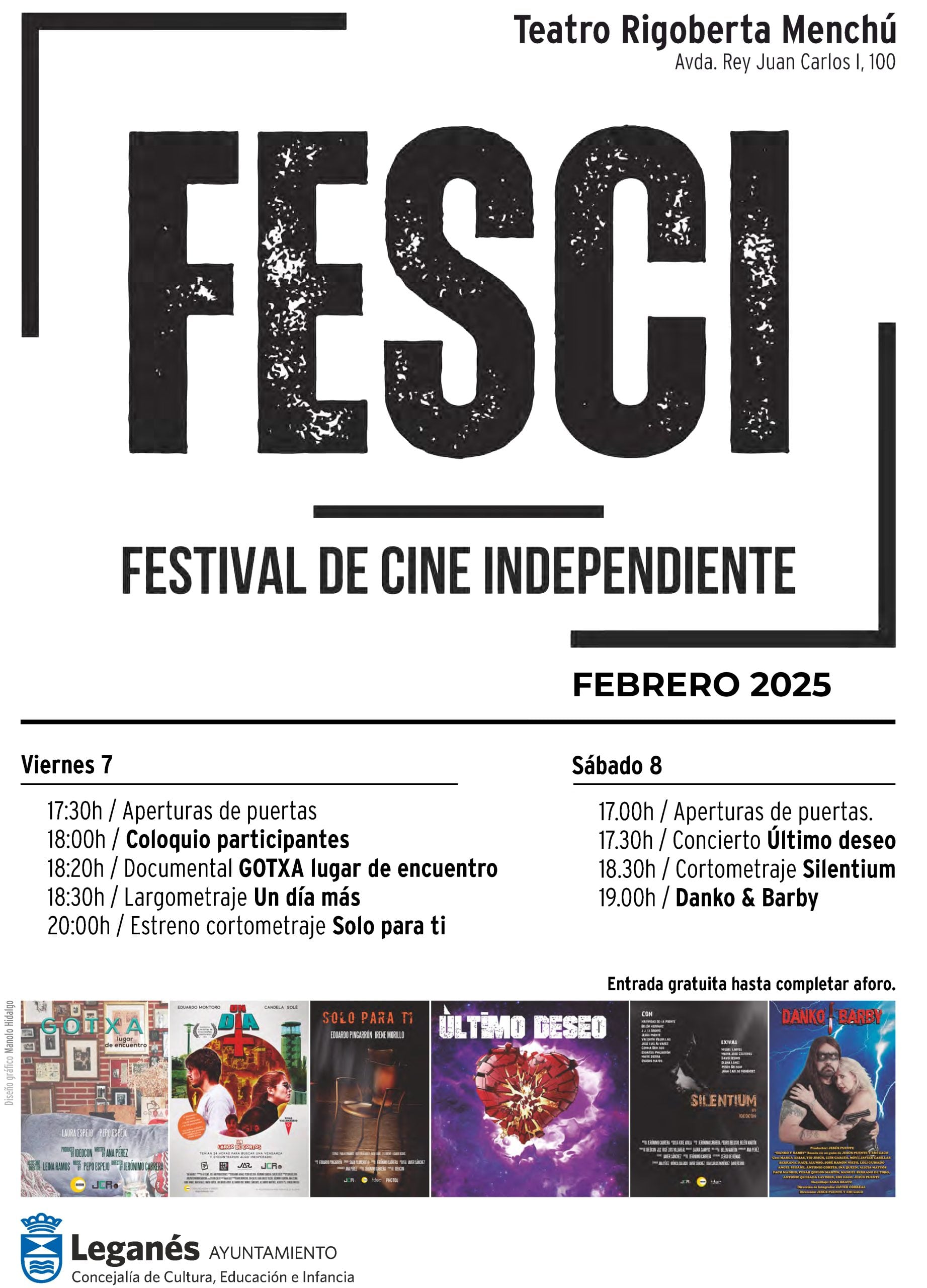 Cartel del Festival de Cine Independiente que albergará Leganés