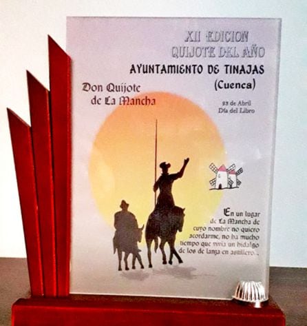 Premio concedido por el Museo Cervantes de Baena al Ayuntamiento de Tinajas.