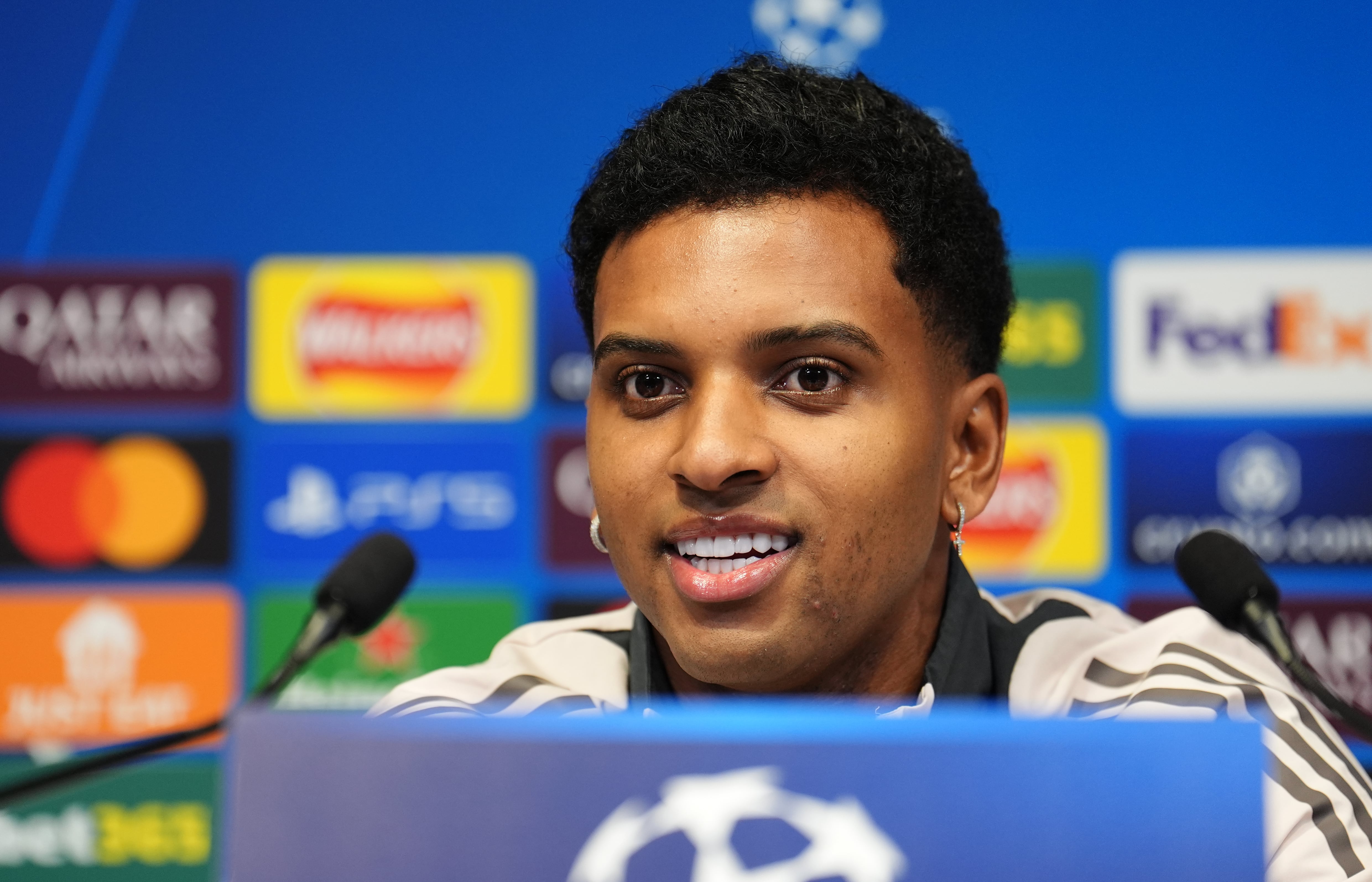 Rodrygo Goes, en la previa del Manchester City-Real Madrid de la Champions League