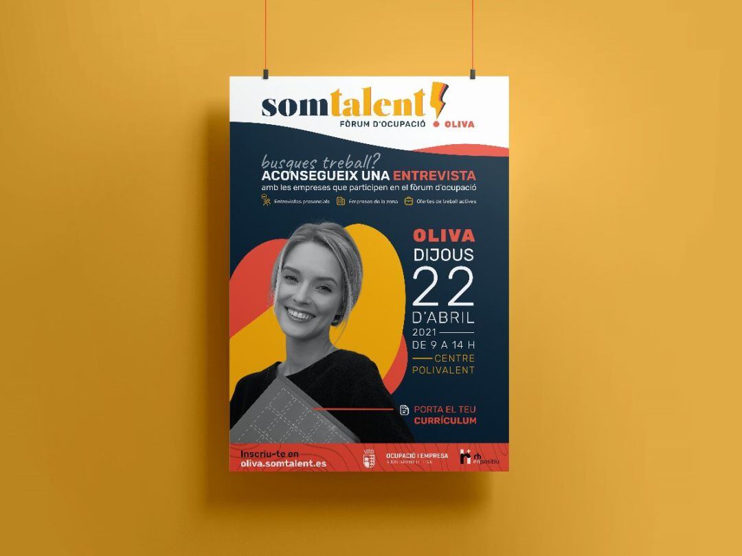Cartel del Foro de Empleo Som Talent de Oliva 