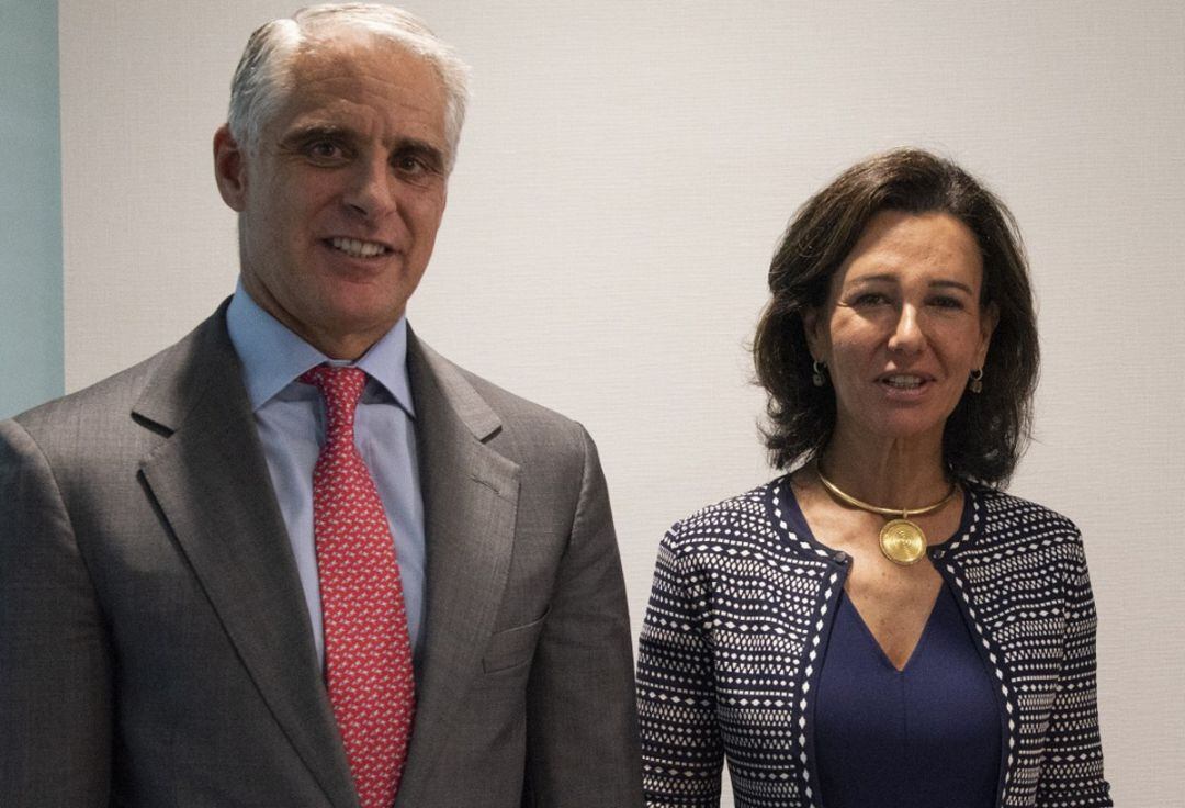 Andrea Orcel y Ana Botín en una imagen difundida el día que se comunicó fu fichaje como consejero delegado del Santander