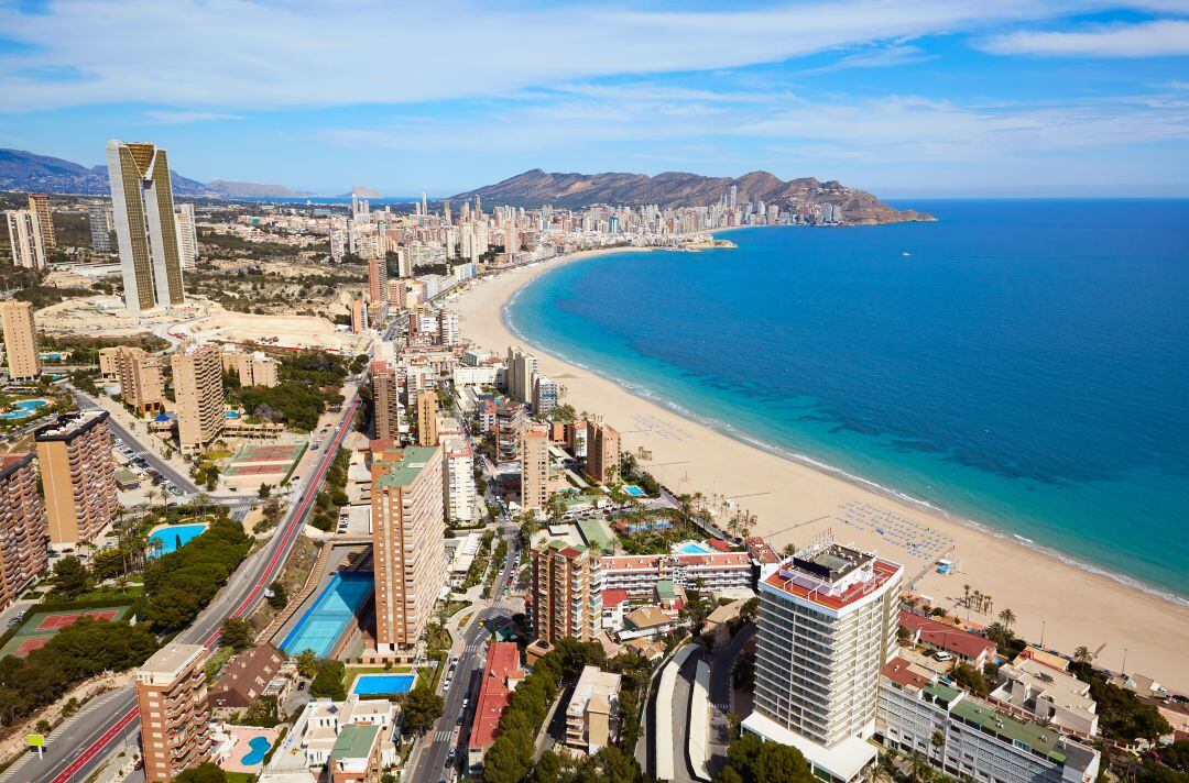 Imagen aérea de la ciudad de Benidorm, en la provincia de Alicante.