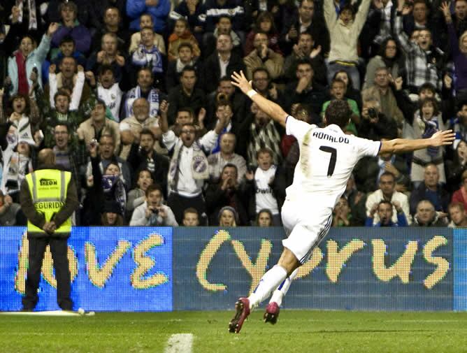 Cristiano Ronaldo celebra un gol con el Real Madrid