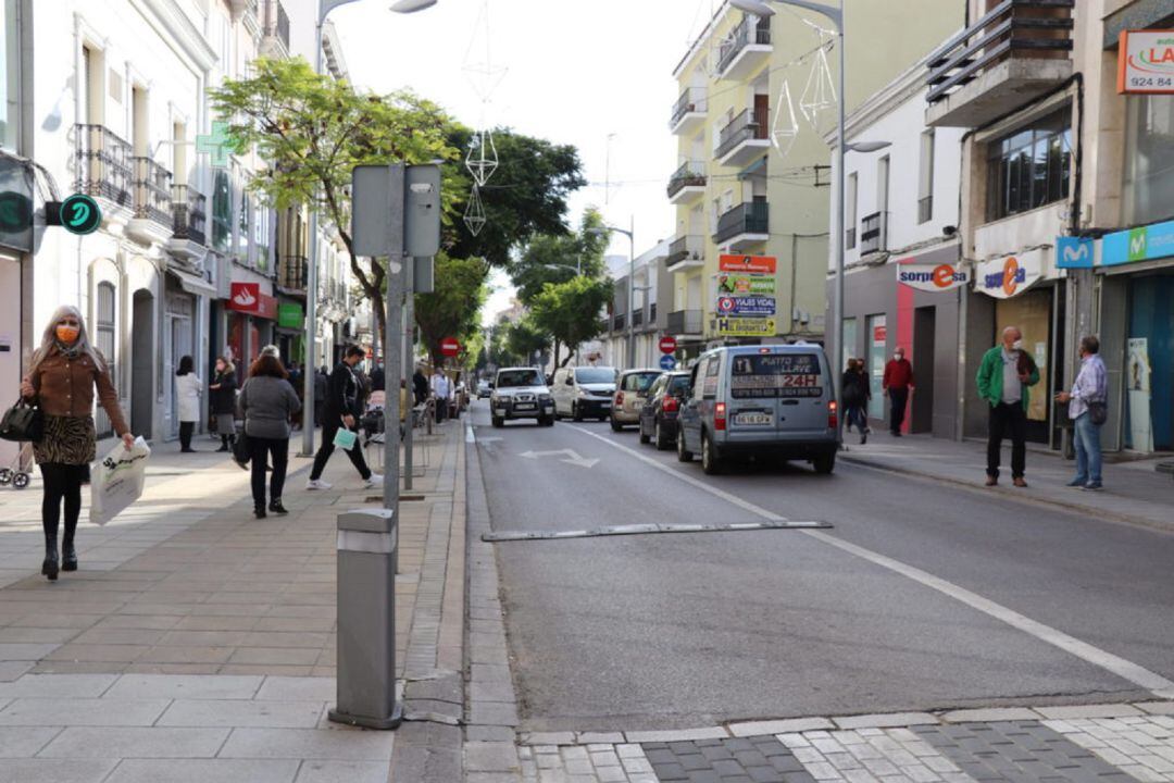 Una de las arterias comerciales de Villanueva