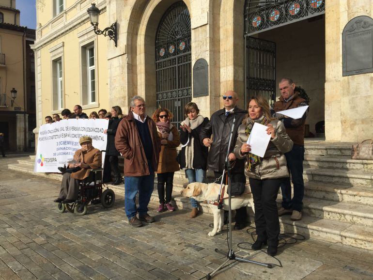 Lectura del manifiesto en la Plaza Mayor