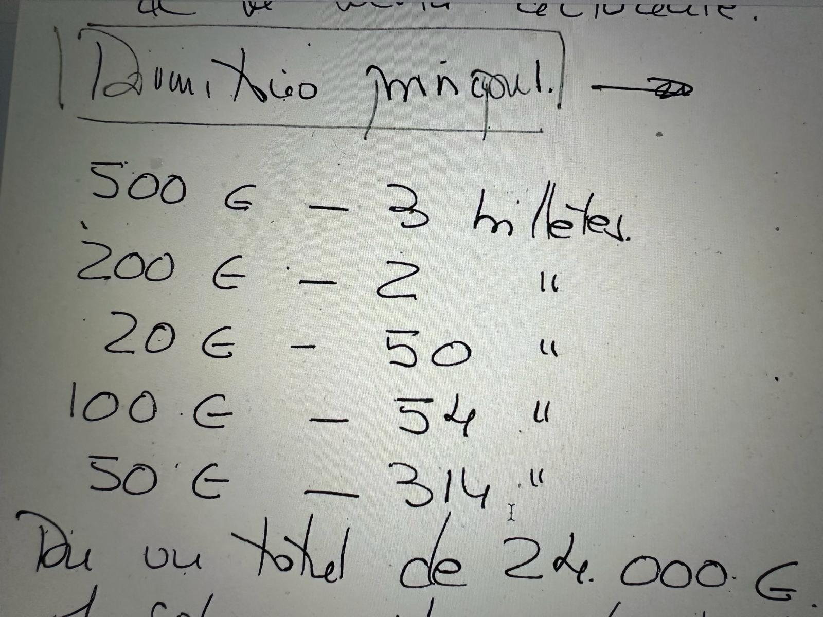 Así estaba repartido el dinero en efectivo intervenido