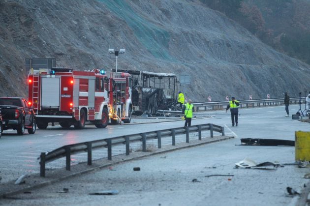 El accidente se produjo en una autopista cerca de Bosnek, al sur de Sofia.