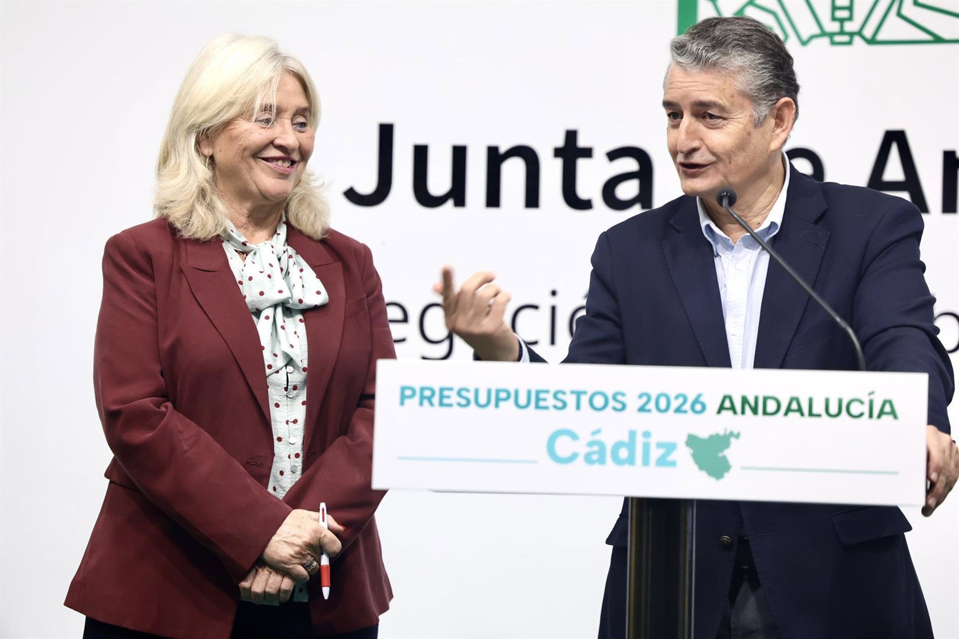 El consejero de Sanidad, Presidencia y Emergencias, Antonio Sanz, presenta los Presupuestos de la Junta de Andalucía en Cádiz