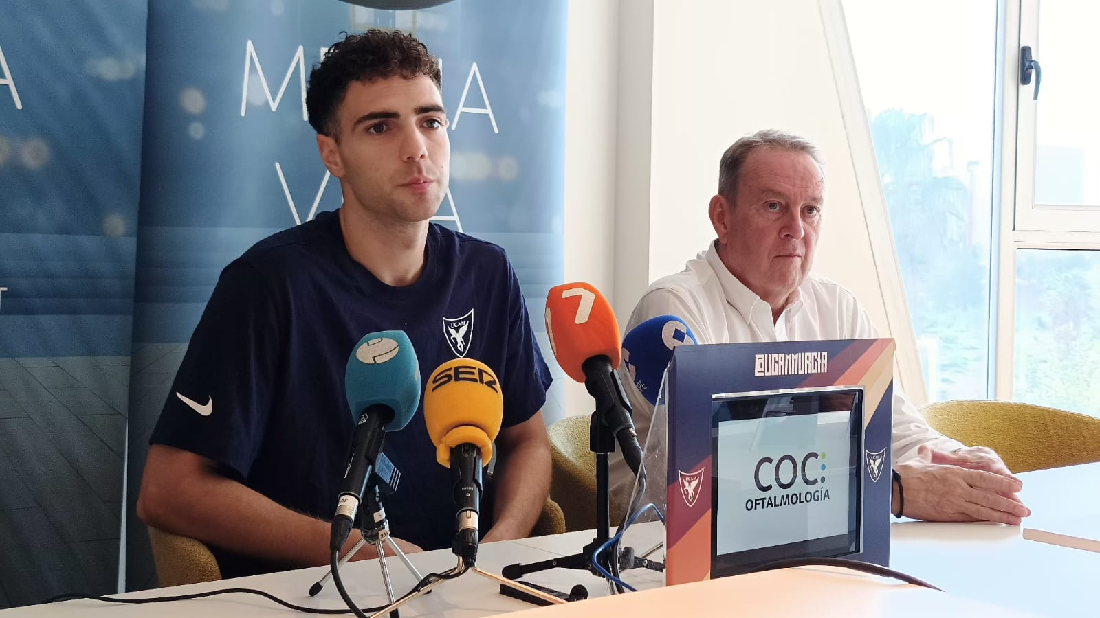 Dani García en su presentación como jugador del UCAM Murcia CB