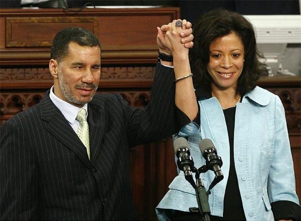 David Paterson, nuevo gobernador de Nueva York, junto a su esposa, Michelle Paige