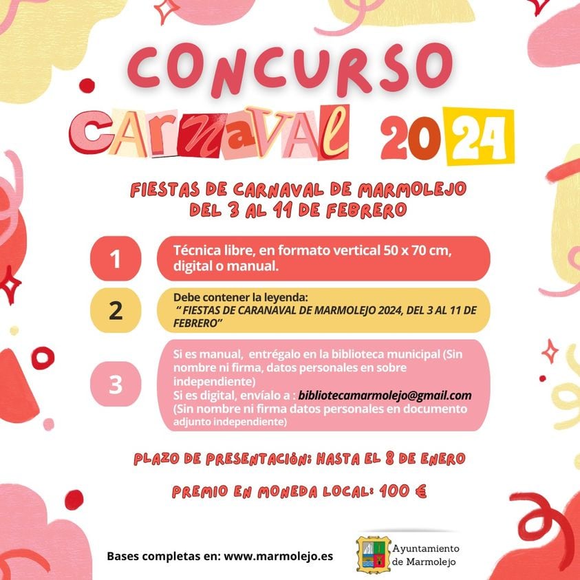 Cartel del concurso de Carnaval de Marmolejo