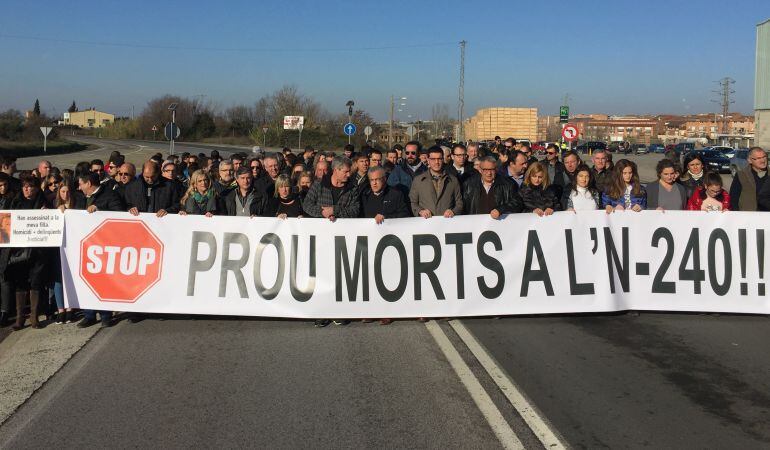 Tall a la N-240 al Km 72, a l'alçada de la Cooperativa de Juneda, a les 11h d'aquest diumenge, 18 de desembre