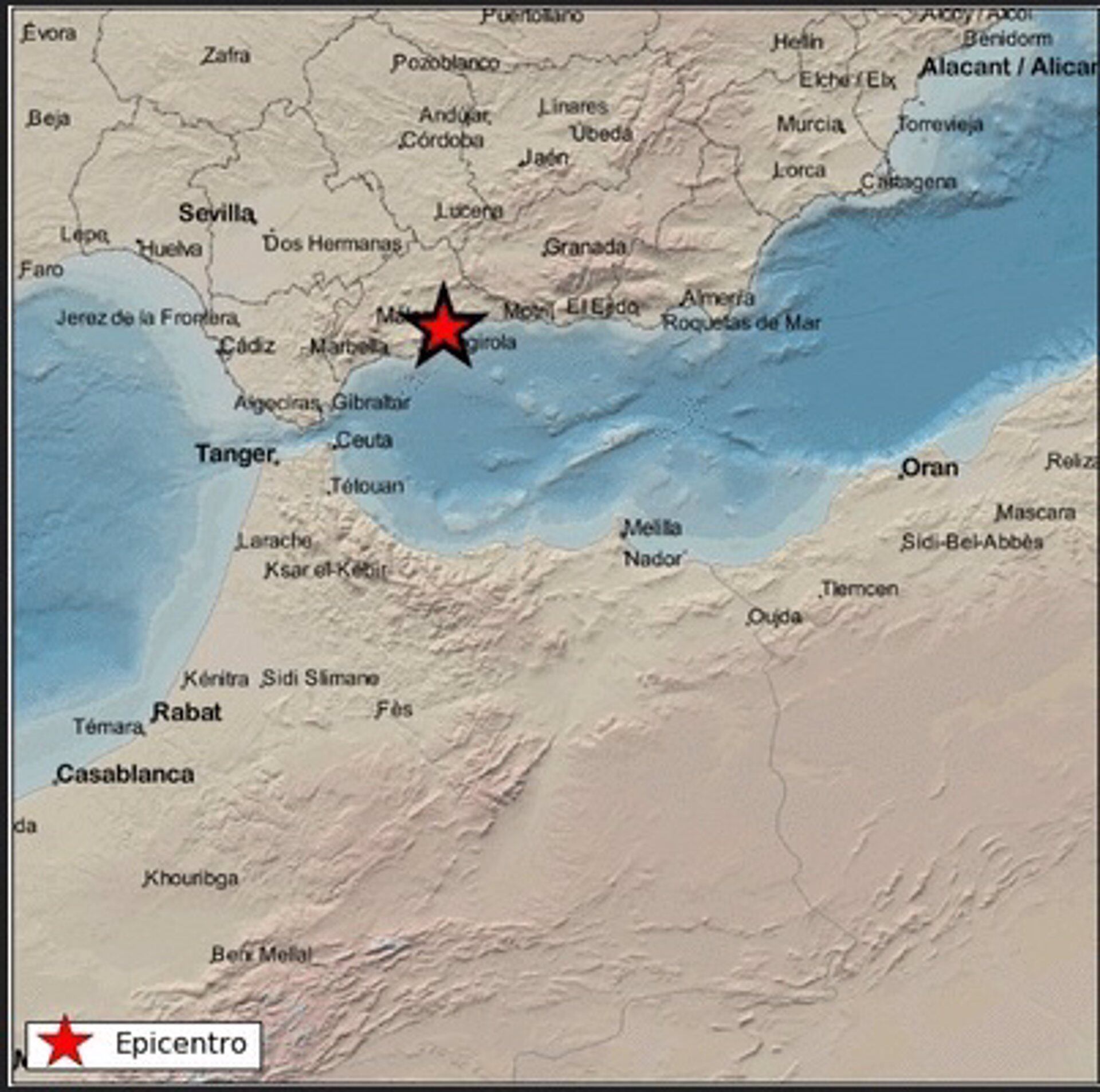 Registrado un terremoto de magnitud 4,1 con epicentro en Málaga