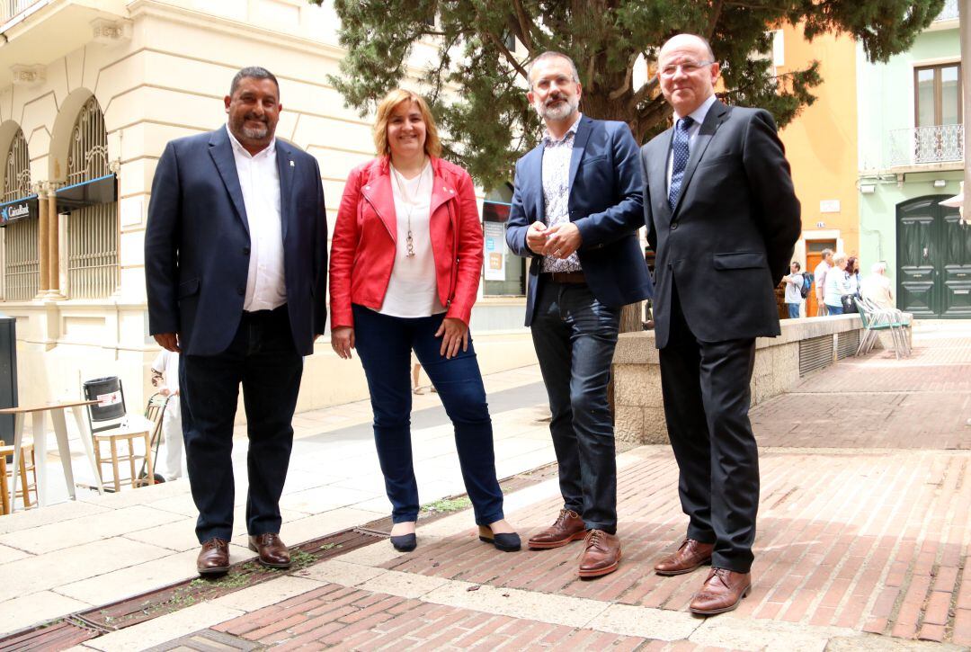 Els caps de llista dels quatre partits que formaran el nou equip de govern de Figueres
