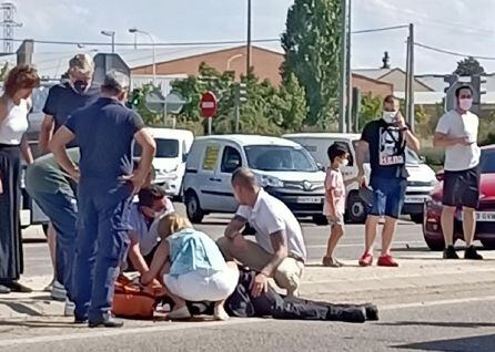 Imagen captada momentos después del accidente del policía que se dirigía a Pajarillos