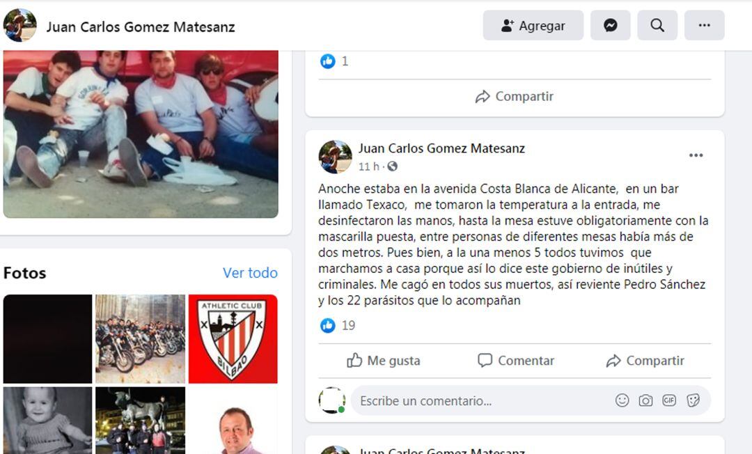 Polémico comentario de Juan Carlos Gómez Matesanz, portavoz del PP en La Granja de san Ildefonso (Segovia)